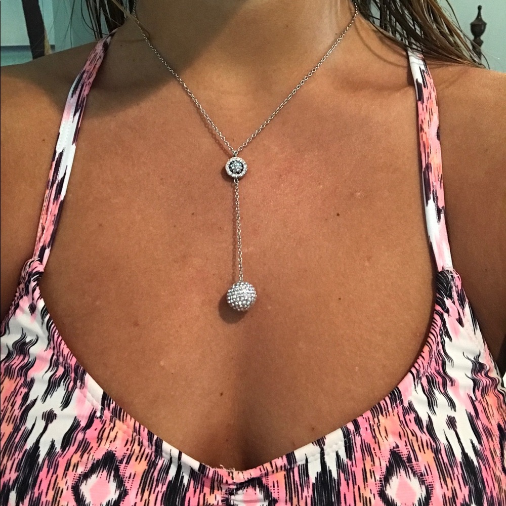 NWOT Emily Austin Crystal Silver Necklace